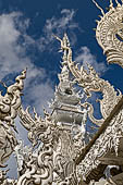 Famous Thailand temple or white temple, Wat Rong Khun,at Chiang Rai province, northern Thailand. 